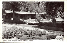 Vtg Dewitt Iowa IA Cross Road Tourist Court Motel 1940s Postcard picture
