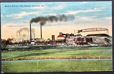 Postcard Lebanon PA - Semet-Solvay Coke Ovens Steel Mill Smoke Stack Industry picture