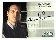 2006 CSI Autograph Card Signed by Marc Vann (Conrad Ecklie) A10 picture
