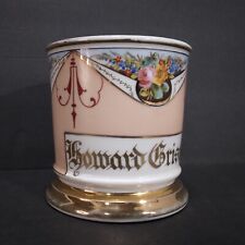 Vintage Men's Porcelain Shaving Mug Antique T & V Limoges France Floral picture