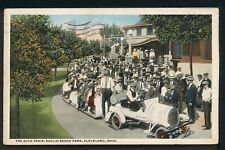 The Auto Train Euclid Beach Park Cleveland Ohio Vintage Postcard M398a picture