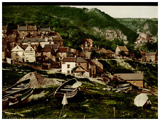 England. Yorkshire. Whitby. Runswick Bay. Vintage Photochrome by P.Z, Photochr picture