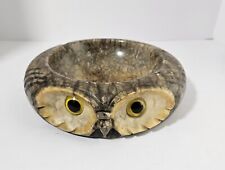 Large Vintage Marble Owl Ashtray picture