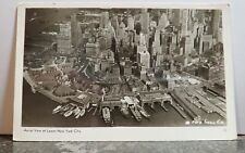 RARE VTG Postcard Aerial View of Lower New York City  picture
