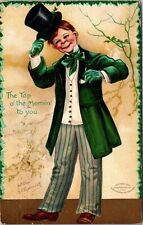 1908 ST. PATRICK'S DAY Postcard Top o' the Morning to you Artist CLAPSADDLE J20 picture