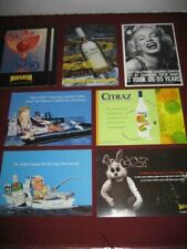 8 advertising postcards – mostly liquor picture