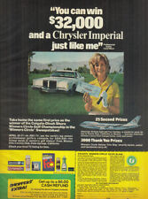 Golfer Carol Mann Colgate Win a Chrysler Imperial Contest ad 1974 picture