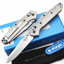 940-1 Silver GB-D2 Blade Titanium Handle Tactical Pocket Tool Folding Knife Edc picture