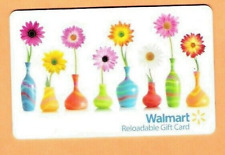 Collectible Walmart Gift Card - Colorful Flowers Vases - No Cash Value - FD40736 picture