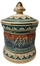 Vintage Marzi and Remy Majolica Ironstone Humidor Tobacco Jar Germany 3D SEE picture