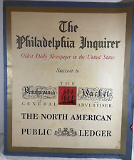 Philadelphia Inquirer Oldest Daily Newspaper US PA Packet General 1962 picture