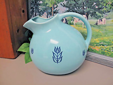 Blue Tulip Vintage Cronin Cameron Ball Pitcher With Ice Spout USA Pottery picture