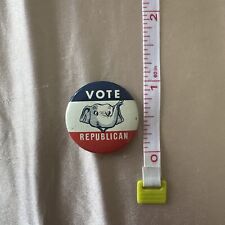 Vintage Vote Republican Elephant Button Pin Greenduck Co. picture