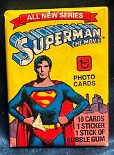 👀 1978 SUPERMAN THE MOVIE YELLOW NEW SERIES ONE (1) SEALED UNOPENED WAX PACK 👀 picture