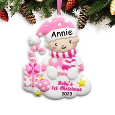 2023 Personalized Baby Ornament Baby's First Christmas Baby Girl Decoration C... picture