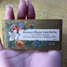 Antique Victorian Trade Card Hansons Magic Corn Salve Schenectady NY Corns Warts picture