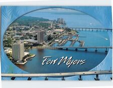 Postcard Aerial View of Fort Myers & the Caloosahatchee River Florida West Coast picture