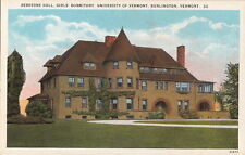 Postcard Redstone Hall Girls' Dormitory University Vermont Burlington VT picture