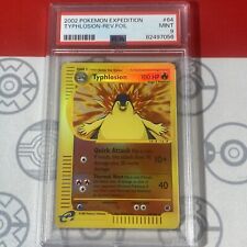 PSA 9 MINT Typhlosion Reverse Holo 64/165 Pokemon 2002 Expedition Card 7056 picture