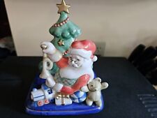 Vtg Fitz & Floyd Santa Claus Tree Toys Holiday Christmas Card Napkin Holder picture