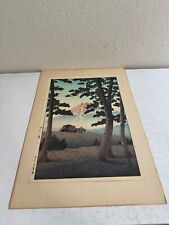 Vintage Antique Japanese Kawase Hasui Woodblock Evening at Tagonoura picture