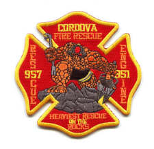 Cordova Fire Rescue Department Engine 951 Rescue 957 Patch North Carolina NC picture