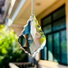 10PC Suncatcher Fengshui Pendant Clear Maple Crystal Hanging Faceted Prism Glass picture