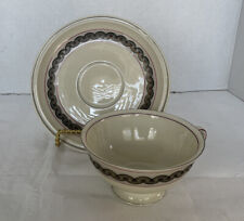 Rosenthal china Winifred Tea Cup And Saucer black/ivory/maroon Art Deco picture