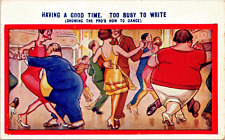 Bamforth Saucy Seaside Vacation Series Dance Hall Plump Couples P.UN. N-240 picture