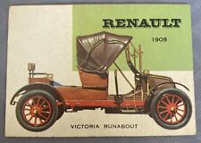 1954 Topps World on Wheels #32 Renault 1909 Victoria Runabout ￼EX picture