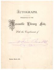 Edwin Booth - Ink Signature - Shakespearean Actor - Brother of John Wilkes Booth picture