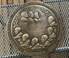 Vtg 1937 Northwestern National Life Insurance - Bronze Paperweight Medallion picture