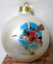 Harry Potter Christmas Glass Ornament Quidditch Kurt Adler 2001 In Box Vintage picture
