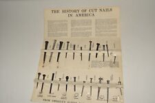 Tremont Nail Co Vintage Display Folder Old Fashioned Cut Nails 1819   (TKA35) picture