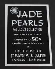 1969 Print Ad San Francisco The House of Pearls & Jade 172 Geary Importers art picture