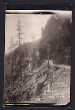 Real Photo-NKP Railroad Railway-Cutoff-Lincolns Thumb-Workers-1926 RPPC Postcard picture