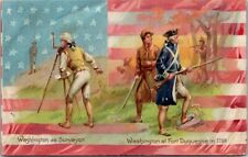 Washington's Birthday Surveyor Fort Duquesne Embossed Tuck 124 Vintage Postcard picture