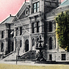 1908 Vintage Postcard Ohio Circleville Court House Hand Colored Street View-O129 picture