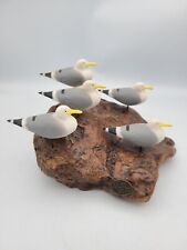 John Perry Seagulls On Driftwood Sculpture Signed 2016 picture