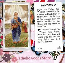 Saint St. Philip with Prayer - Paperstock Holy Card picture