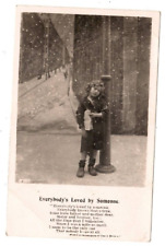 Postcard Everybody's Loved by Someone Frank Dean Poem Little Girl in the Snow picture