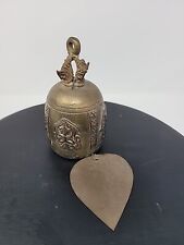 Vintage Brass Thai Bell Metal Bodhi Leaf from Thailand picture