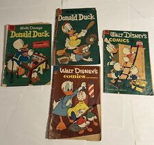 Vintage Disney - Lot of 4 Golden Age Donald Duck Comic Books - Poor Condition picture