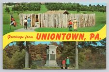 Greetings From Uniontown PA Pennsylvania Postcard 2117 picture