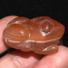 Ancient Burmese Pyu Culture Carnelian Stone Amulet Bead over 1200 Years Old picture