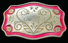 Small Western Ornate Scroll Cowboy Cowgirl Belt Buckle picture