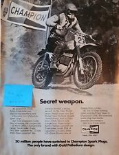 1971 Cycle World original Champion Spark Plug Vintage Motorcycle  Parts Ad picture