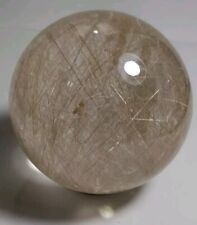 210 Gram Amazing Quartz Sphere Natural Golden Hair Rutilated Crystal Ball Chakra picture