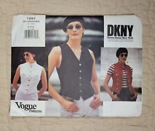 Vogue 1257 DKNY Misses Vest Pattern 8 10 12 UNCUT Donna Karan New York picture