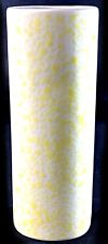 Vintage 1991 FTD Vase Cylinder Shape Speckled Yellow White Bud Vase 6.25” Tall picture